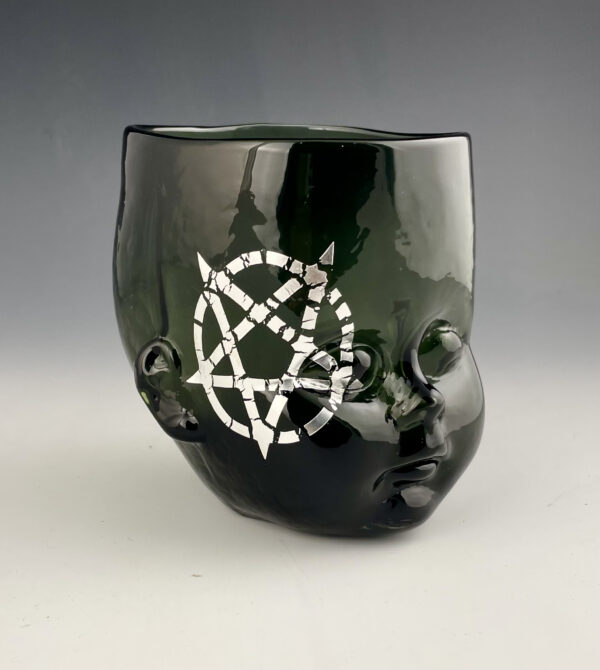 Baby Head Cup with a silver Pentagram
